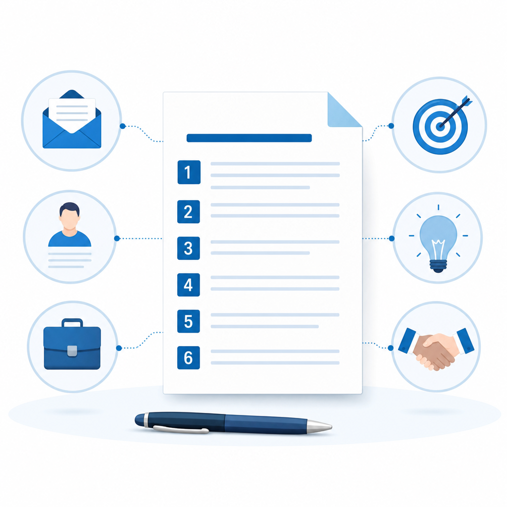 Illustration: 6-block cover letter structure