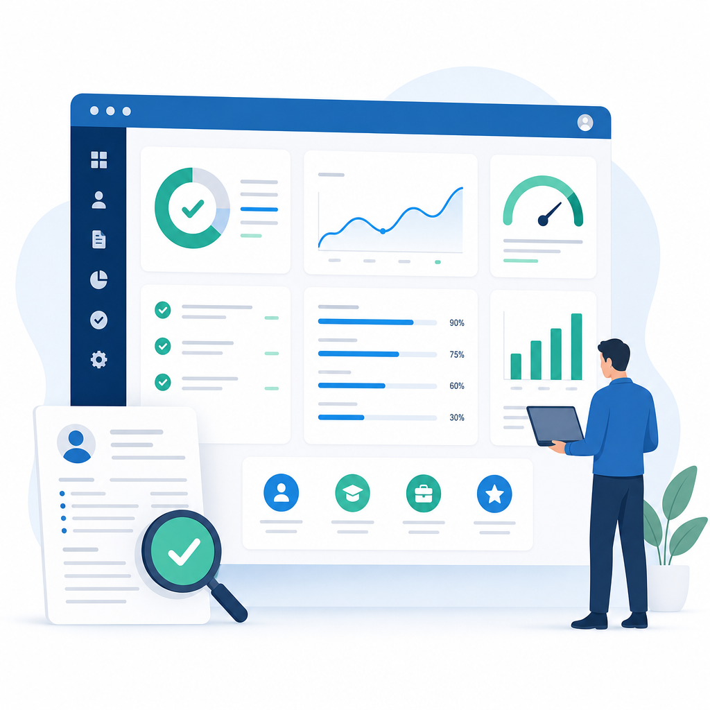 Illustration: ATS CV checker dashboard