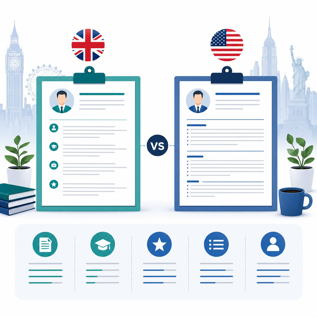 Illustration: UK vs US CV comparison