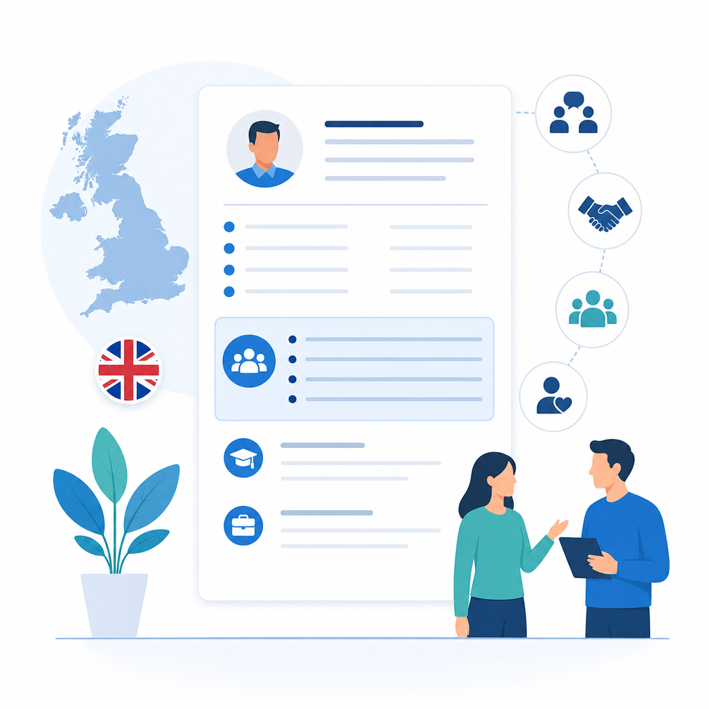 Illustration: Hero — UK CV with interpersonal skills section