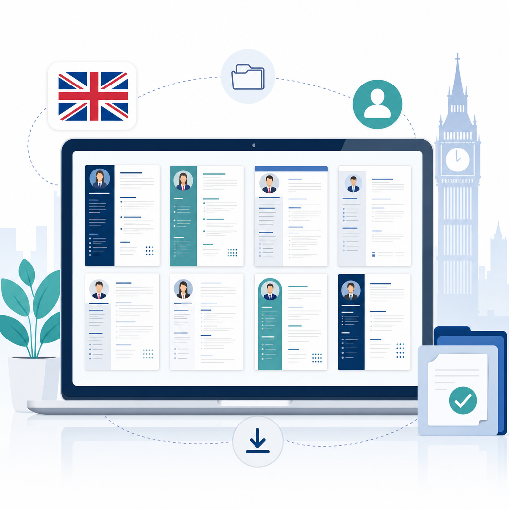 Illustration: SpeedCV UK template gallery