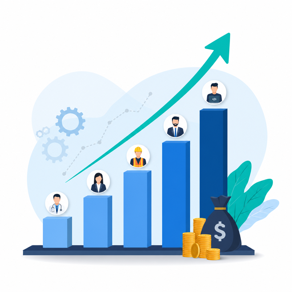 Illustration: Salary comparison chart