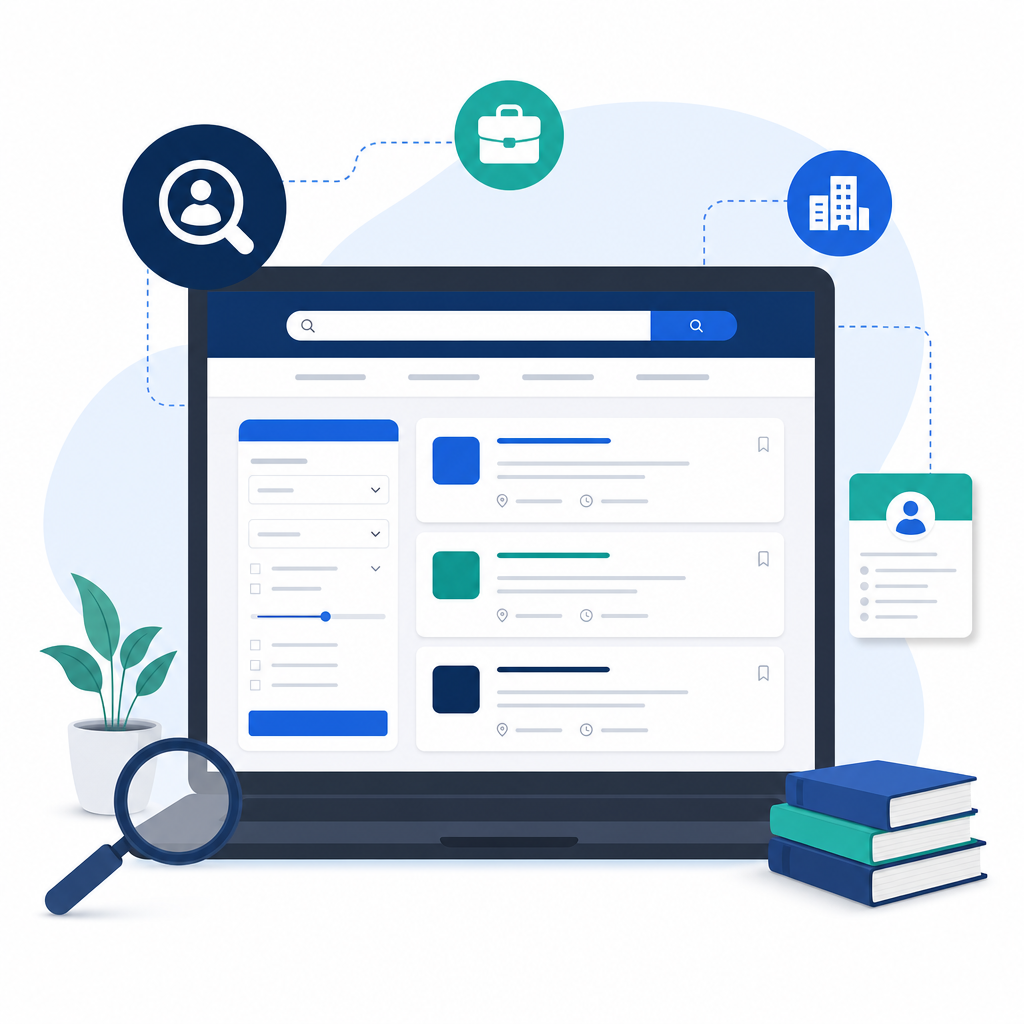 Illustration: CV Library job search interface