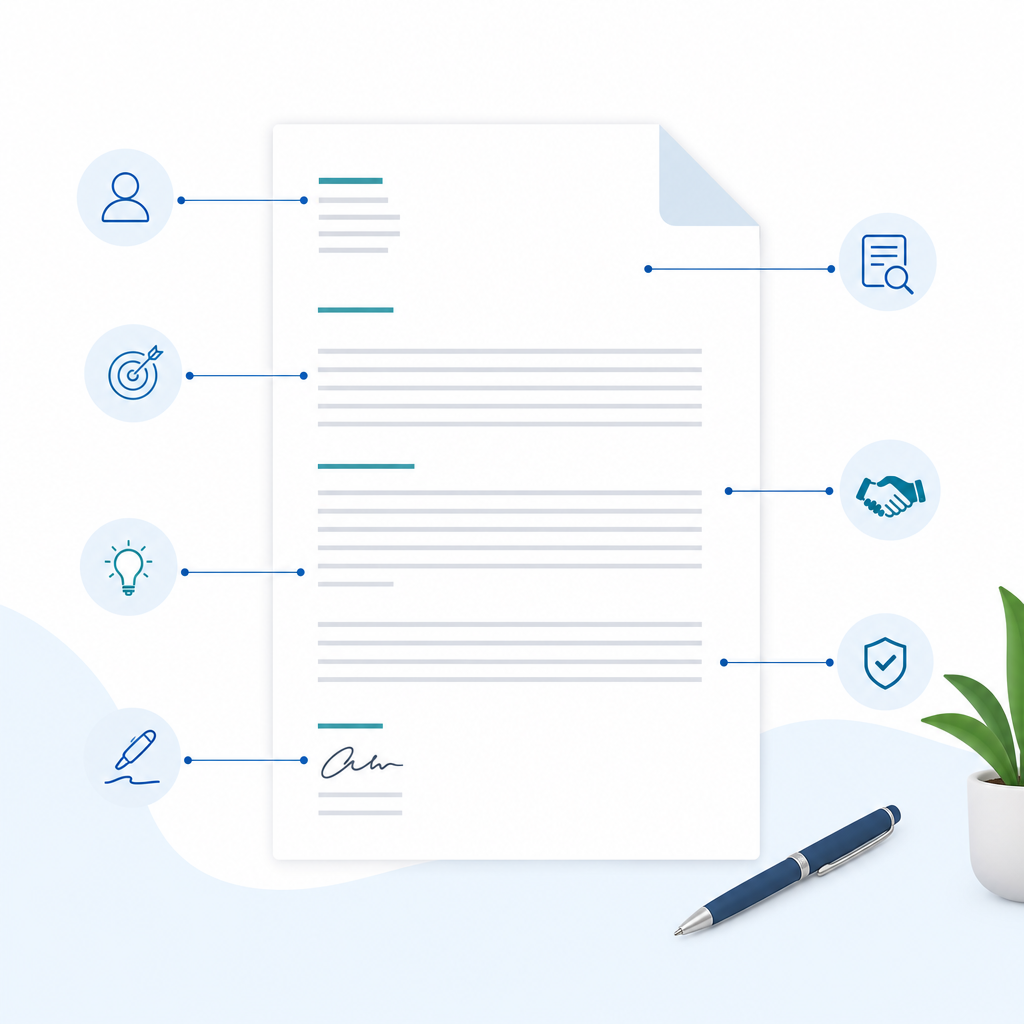 Illustration: UK cover letter anatomy